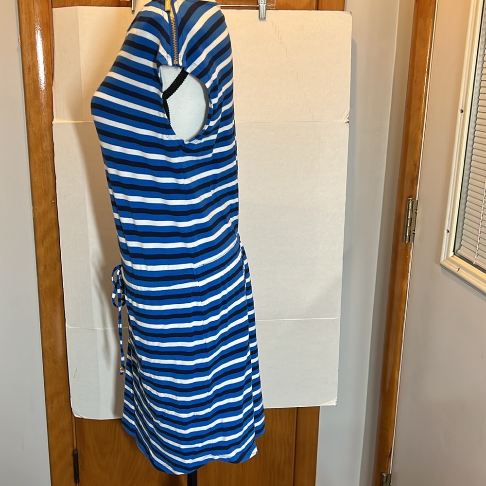 Michael Kors Blue and White Striped Mini Dress - Picture 6 of 14